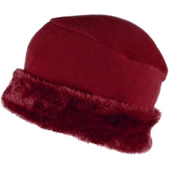 Women\'s Warm Fleece Winter Hat and Glove Set & Scarves, Burgundy main image 5